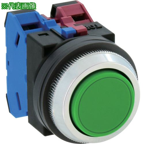 ■IDEC φ22 押ボタンスイッチ〔品番:AOW110G〕【6816628:0】[送料別途見積り][掲外取寄][店頭受取不可]