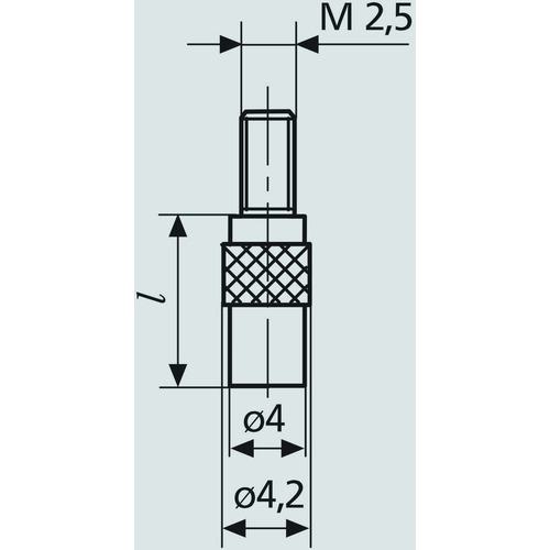 ■マール 903 10mm 測定子 平面 普通鋼〔品番:90310MM〕【6817219:0】[送料別途見積り][法人・事業所限..