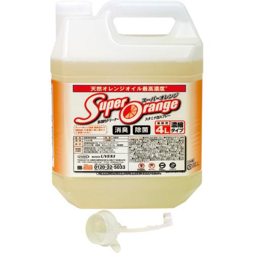 ■UYEKI スーパーオレンジ 消臭・除菌泡タイプ業務用(N)4L〔品番:058309〕【6821960:0】[店頭受取不可]
