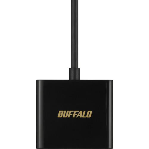 ■BUFFALO USB3.2Gen1 Type-C カードリーダー SD/microSD用〔品番:BSCR110U3CBK〕【6828098:0】[送料別途見積り][掲外取寄][店頭受取不可]