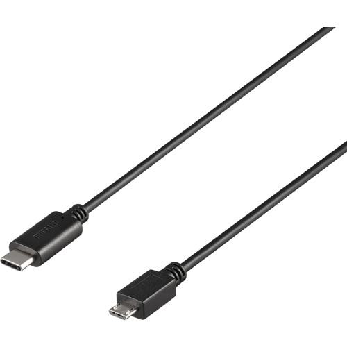 ■BUFFALO USB2.0ケーブル C-microB 1m ブラック〔品番:BU2CMB10BK〕