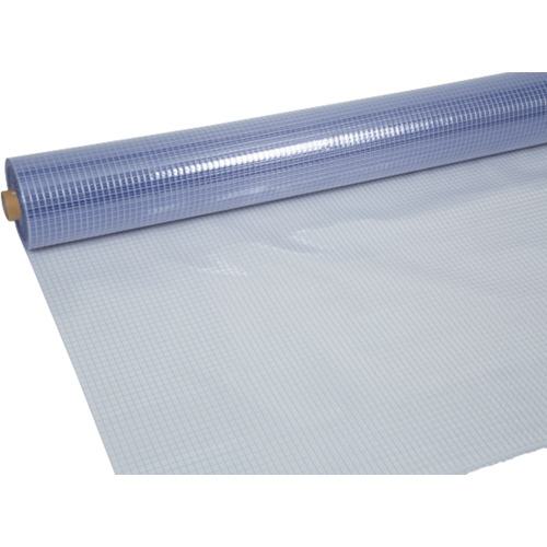 ■スワロン ハイパーカーテン 糸入 耐寒 防炎 透明 0.53mm×2050mm×30m巻(2cmます目)〔品番:HCTIIF052050..