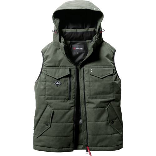 ■BURTLE 防寒ベスト5054-14-XLミルスグリーン〔品番:505414XL〕【6854413:0】[店頭受取不可]