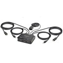 ■StarTech KVMスイッチ/2ポート/シングルモニター/4K60Hz DisplayPort/USB-C接続(DP Alt)/PC切替器〔品番:C2D4...