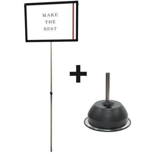 ■TOKISEI ブラックプラカードポールA A2横ベースセット〔品番:BPCPVAA2Y2SET〕【6886282:0】[送料別途..