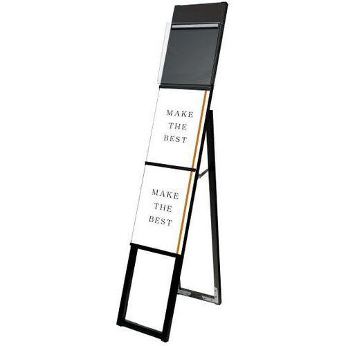 ■TOKISEI ブラックイージーリンクスタンド看板 A4縦2片面カタログケース屋内用〔品番:BELSKA4T2KKC〕【..