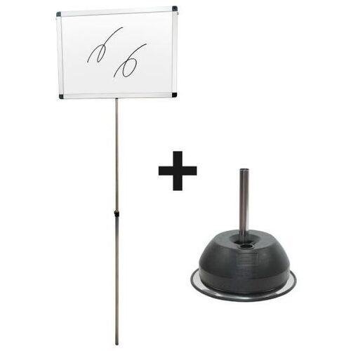 ■TOKISEI プラカードポール ホワイトボード A2横ベースセット〔品番:PCPWBA2Y2SET〕【6886314:0】[送料..
