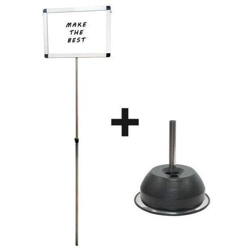 ■TOKISEI プラカードポール ホワイトボード A4横ベースセット〔品番:PCPWBA4Y2SET〕【6887809:0】[送料..