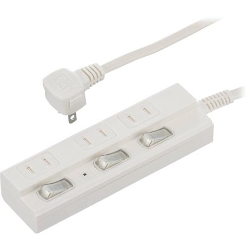 ■OHM 3口2m節電タップ雷ガード付22 〔品番:HSTPK32W22〕【6888014:0】[店頭受取不可]