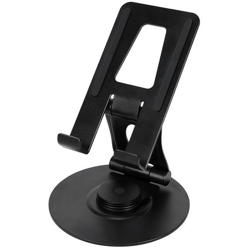 ■MOTTERU 13インチまでのスマートフォン・タブレットに対応 360度回転式スタンド 1年保証〔品番:MOTSPSTD12BK〕【6892899:0】[送料別途見積り][掲外取寄][店頭受取不可]