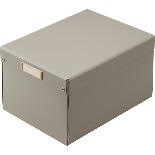 ■LIHIT 折りたたみボックス Roomy 折りたたみボックス グレー 深型 A4〔品番:A79427〕【6899259:0】[送料別途見積り][掲外取寄][店頭受取不可]