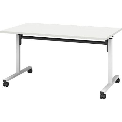 ■IRIS カフェテーブル ホワイトフラップキャスター脚 スクエア天板 W1400XD800XH720 ホワイト〔品番:CAFTHFK1480MWW〕【6904632:0】[送料別途見積り][法人・事業所限定][外直送][店頭受取不可]