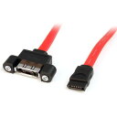 ■StarTech eSATAケーブル/30cm/パネルマウントeSATA メス - SATA オス/6Gbps/シリアルATA 3.0準拠〔品番:ESATAP...