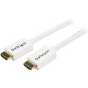 ■StarTech HDMI 1.4 ケーブル/3m/4K30Hz/CL3規格 難燃性/High Speed/ホワイト/モニターケーブル〔品番:HD3MM3MW...
