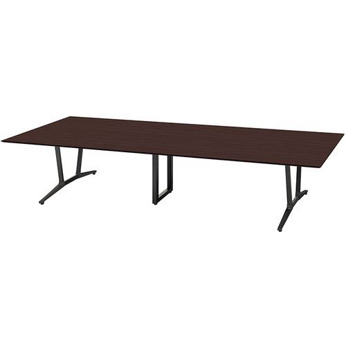 ■NAIKI ミーティングテーブル(舟底) アドコード ADC型/天板:マスターオーク 脚部:ブラック/W3600×D1200..