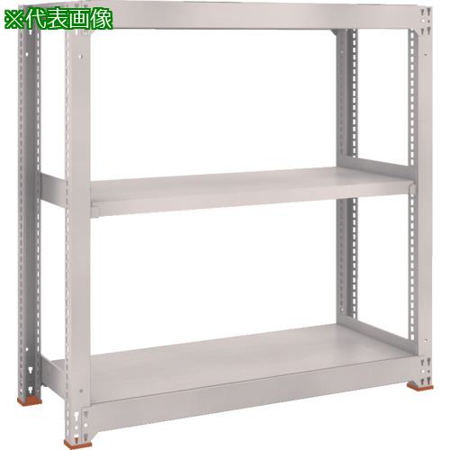 ■TRUSCO スチールラック M5型中量棚 900X571XH2400 3段 単体 免震樹脂ベース付 ネオグレー ネオグレー..
