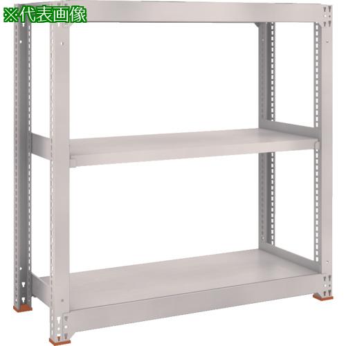 ■TRUSCO スチールラック M5型中量棚 1200X471XH2400 3段 単体 免震樹脂ベース付 ネオグレー ネオグレー〔品番:M58453SFC〕【6919085:0】[店頭受取不可]