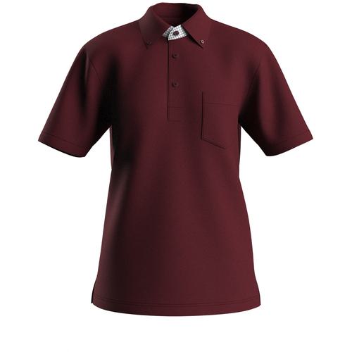 ■サンペックス 半袖ポロシャツ ワイン 5L (男女兼用)〔品番:MCSU2401E95L〕【6920729:0】[送料別途見積り][掲外取寄][店頭受取不可]