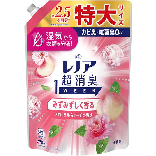 ■P&G 柔軟剤 レノア 超消臭1WEEK みずみずしく香るフローラル&ピーチの香り 詰め替...