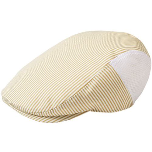 ■サンペックス 撥水 ハンチング 帽子 ワークキャップ 飲食店 ホワイト×ベージュ F〔品番:AN5102A6F〕【6927999:0】[送料別途見積り][掲外取寄][店頭受取不可]