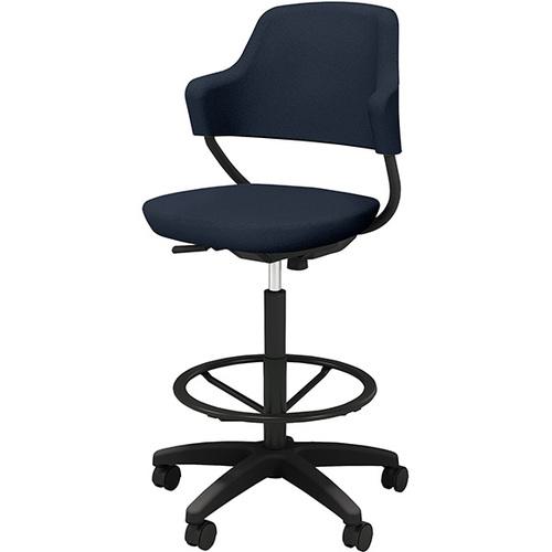 ■NAIKI ワークチェアー(ハイ) フープル HPE型/背・座:ミックスブラック/布張り〔品番:HPE521FBPMBK〕【6931526:0】[送料別途見積り][掲外取寄][店頭受取不可]