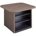 ■NAIKI キャビネットカウンター スクエアタイプ CF型/脚:ショコラアッシュ/天板:ショコラアッシュ 幕板:ブラック/W1400×D1400〔品番:CFH...