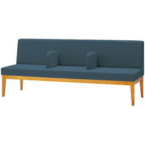 ■NAIKI ロビーチェアー 3人掛、中肘付 布張り ピーコック〔品番:RC2208SHFPC〕【6933270:0】[送料別途見積り][掲外取寄][店頭受取不可]