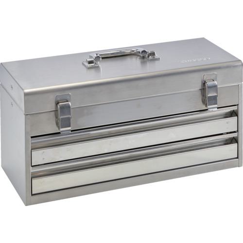 ■TRUSCO ステンレスツールチェスト W510xD220xH250 引き出し2段〔品番:SUCH520〕【6943314:0】[店頭受取不可]