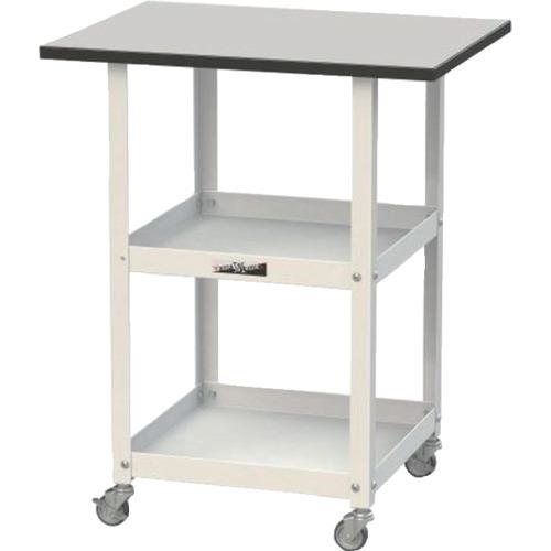 ■ヤマテック 天板付き150ワゴン RoHS2指令対応塩ビシート天板 W600×D450×H738mm ライトグレー/シルキー..