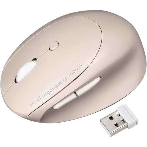 ■SANWA 静音ワイヤレス コンボ 小型エルゴノミクスマウス(充電式・5ボタン)〔品番:MAEWBBS522BG〕【6965594:0】[法人・事業所限定][直送元][店頭受取不可]