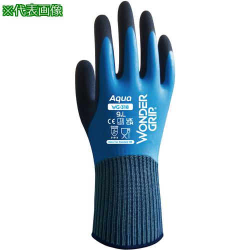 ■Weed 作業用手袋 AQUA AQ-318 天然ゴムバックコート 作業用手袋 防水 グリップ Sサイズ《120双入》〔品番:AQ318S〕【6967419×...