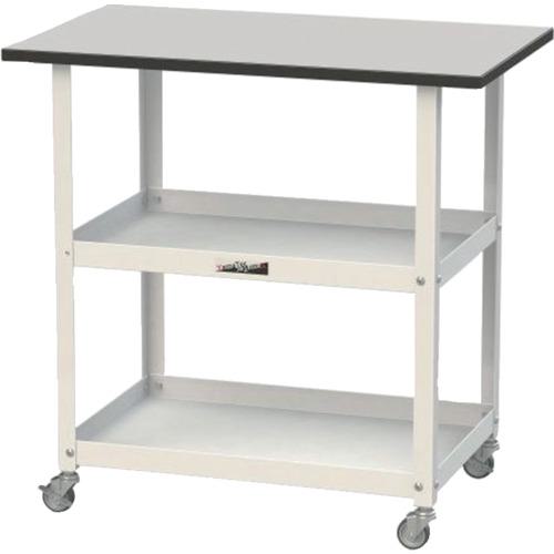 ■ヤマテック 天板付き150ワゴン RoHS2指令対応塩ビシート天板 W750×D450×H738mm ライトグレー/シルキー..