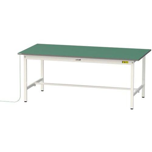 ■ヤマテック 軽量作業台 ワークテーブル150シリーズ 導電性ゴムマット貼りタイプ 固定式 W1800×D750×H7..