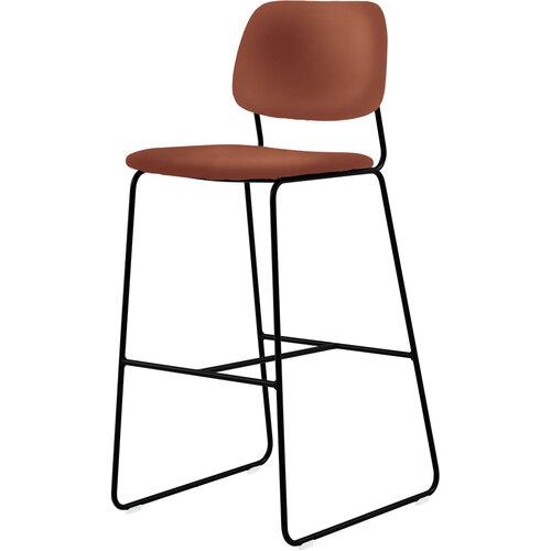 ■IRIS CLU-LU クルール ビニールレザー・ハイカウンター脚・ブラックフレームタイプ バーントレッド〔品番:FDCLMCHCVMBUP5060〕【6969197:0】[送料別途見積り][法人・事業所限定][外直送][店頭受取不可]