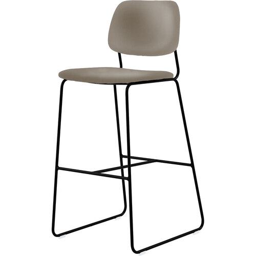 ■IRIS CLU-LU クルール ビニールレザー・ハイカウンター脚・ブラックフレームタイプ グレージュ〔品番:FDCLMCHCVMBUP5026〕【6969204:0】[送料別途見積り][法人・事業所限定][外直送][店頭受取不可]