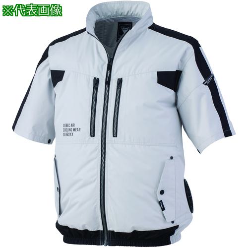■XEBEC 空調服半袖ブルゾンXE98033-22-4L シルバーグレー〔品番:XE98033224L〕【6972011:0】[送料別途見積り][掲外取寄][店頭受取不可]