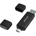 ■BUFFALO Type-C/Type-A接続 USB3.2 Type-Cカードリーダー〔品番:BSCR130U3CBK〕【6976229:0】[送料別途見積...