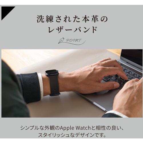 ■Owltech Apple Watch(40/41/42mm)用ジェニュインレザーループ 『TACTIX(タクトナイン)』シリーズ〔品番:OWLAWBSTAC01NV〕【6979586:0】[送料別途見積り][掲外取寄][店頭受取不可]