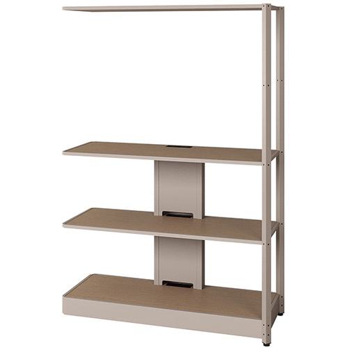 ■NAIKI シェルフラック(モニターユニット メレム MU型/天板:ショコラアッシュ 本体:サテンアッシュトープ/W1225×H1813〔品番:MU1218RMHSTCA〕【6981799:0】[送料別途見積り][掲外取寄][店頭受取不可]