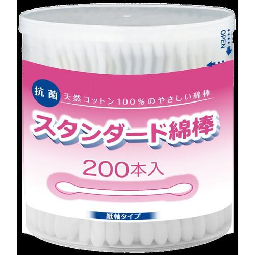 ■コットン・ラボ スタンダード綿棒200本《120個入》〔品番:9250115〕【6982403×120:0】[送料別途見積り..