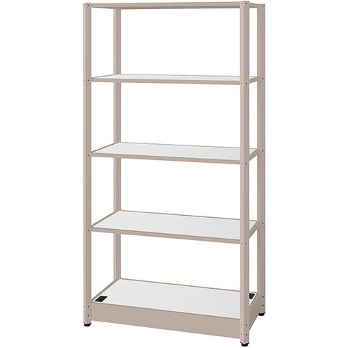 ■NAIKI シェルフラック(基本型) メレム MU型/天板:サテンホワイト 本体:サテンアッシュトープ/W950×H1813〔品番:MU0918KSTSW〕【6982965:0】[送料別途見積り][掲外取寄][店頭受取不可]