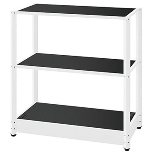 ■NAIKI シェルフラック(基本型) メレム MU型/天板:サテンブラック 本体:サテンホワイト/W950×H973〔品番:MU0909KSWSB〕【6982990:0】[送料別途見積り][掲外取寄][店頭受取不可]