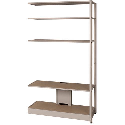 ■NAIKI シェルフラック(モニターユニット メレム MU型/天板:ショコラアッシュ 本体:サテンアッシュトープ/W1225×H2103〔品番:MU1221RMLSTCA〕【6983317:0】[送料別途見積り][掲外取寄][店頭受取不可]