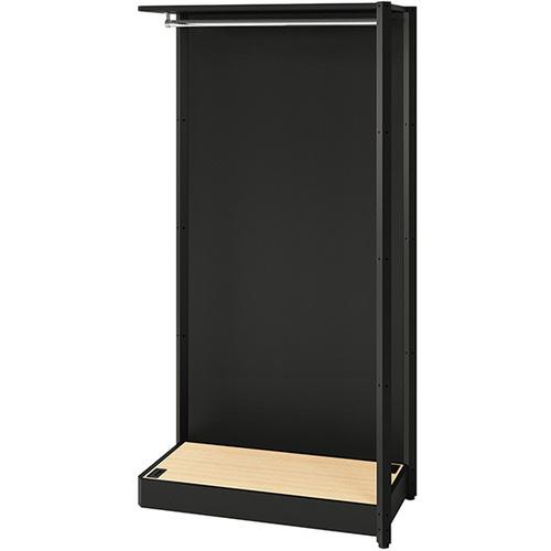 ■NAIKI シェルフラック(ワードローブ メレム MU型/天板:シルクウッド 本体:サテンブラック/W925×H1813〔品番:MU0918RWSBS〕【6983342:0】[送料別途見積り][掲外取寄][店頭受取不可]