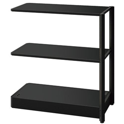 ■NAIKI シェルフラック(連結型) メレム MU型/天板:サテンブラック 本体:サテンブラック/W925×H973〔品番:MU0909RSBSB〕【6983380:0】[送料別途見積り][掲外取寄][店頭受取不可]