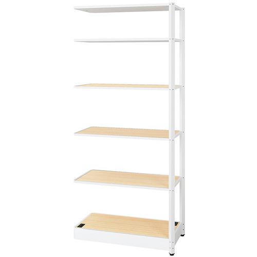 ■NAIKI シェルフラック(連結型) メレム MU型/天板:シルクウッド 本体:サテンホワイト/W925×H2103〔品番:MU0921RSWS〕【6983393:0】[送料別途見積り][掲外取寄][店頭受取不可]