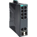 ■MOXA 産業用ギガビットスマートイーサネットスイッチ10ポート(RJ-45×8、光ファイバ×2)、ワイド温度モデル〔品番:SDS30102GTXSFPT〕【...