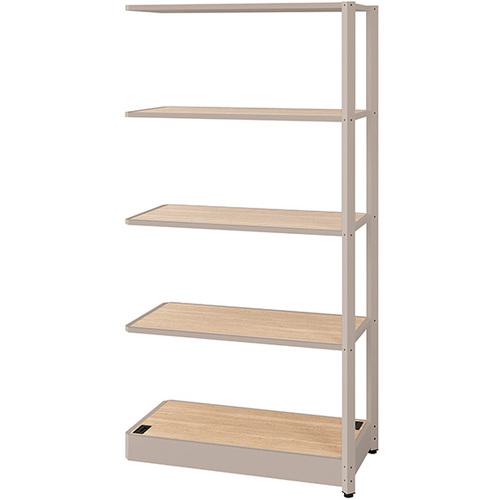 ■NAIKI シェルフラック(連結型) メレム MU型/天板:サンドオーク 本体:サテンアッシュトープ/W925×H1813〔品番:MU0918RSTSO〕【6984942:0】[送料別途見積り][掲外取寄][店頭受取不可]