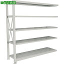 ■双福鋼器 中量ボルト式ラック 300kg 1500×1800×620 天地4段 増連 ホワイトグレー〔品番:MSL56M4CW〕【6998703:0】[法人・...