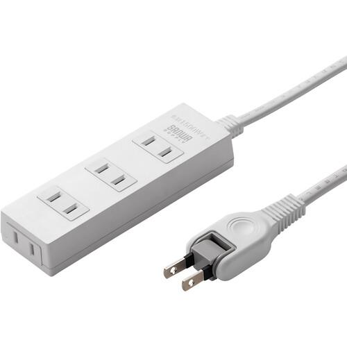 ■SANWA 火災予防タップ ホワイト 4個口 5m〔品番:TAPTSH45N2〕【6998909:0】[送料別途見積り][掲外取寄][店頭受取不可]